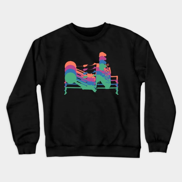 Rowing machine colourful design Crewneck Sweatshirt by RowingParadise